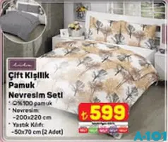 LİLA ÇİFT KİŞİLİK PAMUK NEVRESİM SETİ
